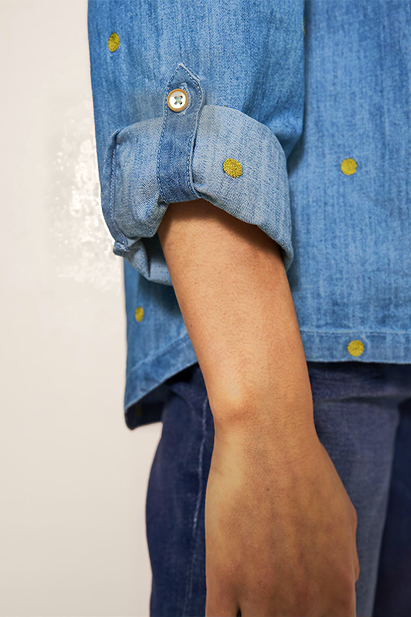 SOPHIE EMBROIDERED SHIRT DENIM 4