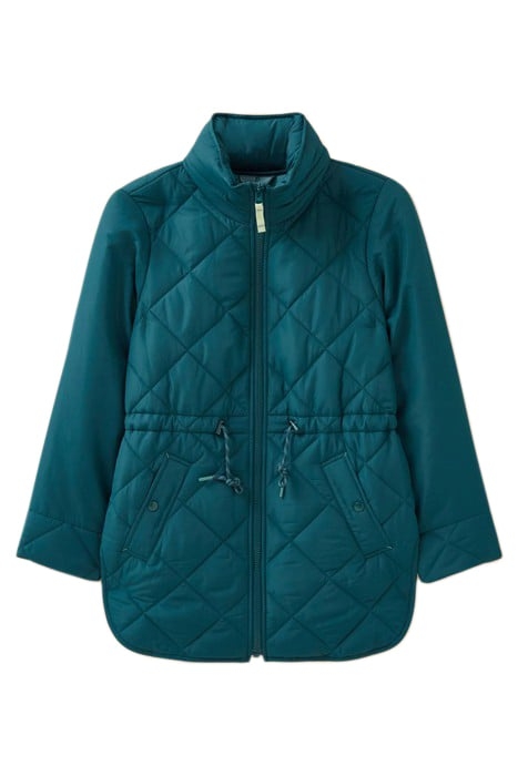 EMILIA QUILTED COAT DARK TEAL 3