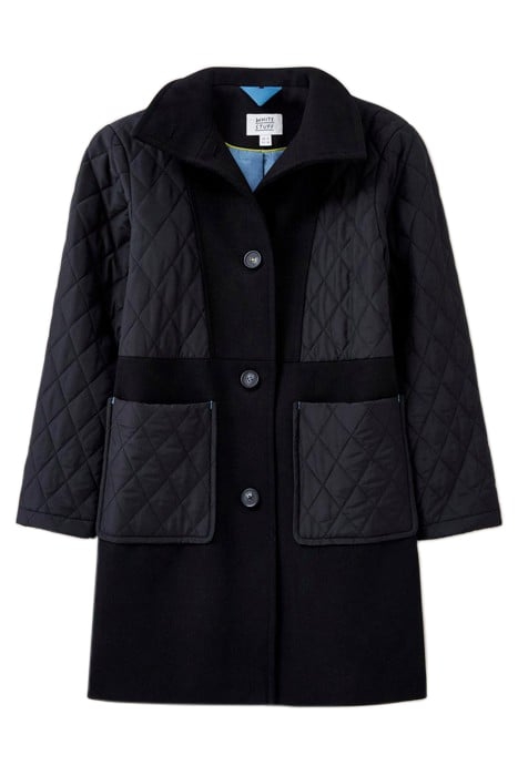 KARLA FABRIC MIX COAT BLACK 1