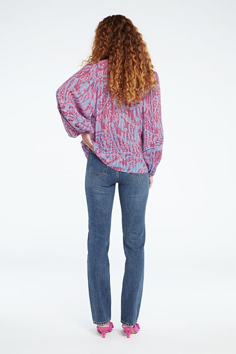 HOLLIE BLOUSE AUBERGINE/PINK MIRAG 4