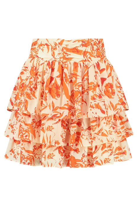 RACHEL SKIRT SUN ORANGE/CREAM 1
