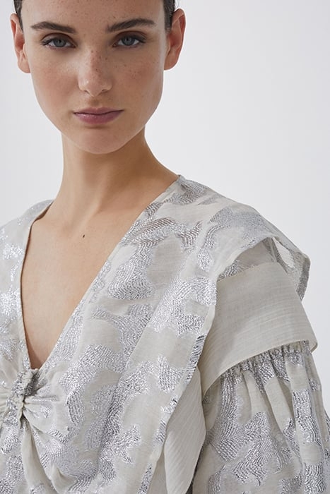 ORTI BLOUSE IN ECRU/SILVER 5