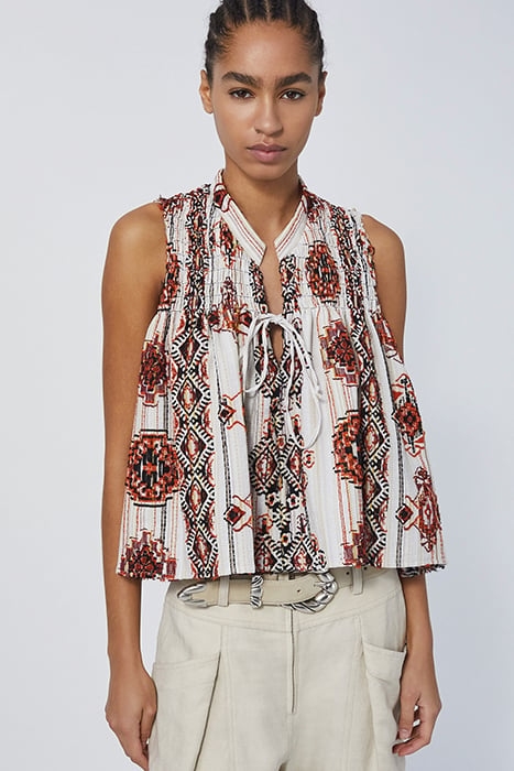 TAVA TANK TOP IN MULTICO ORANGE 1