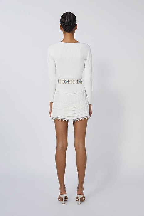 PEELA MINI SKIRT IN ECRU 4