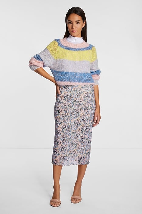 MESH PENCIL SKIRT RECYCLED ROSE QUARTZ 1