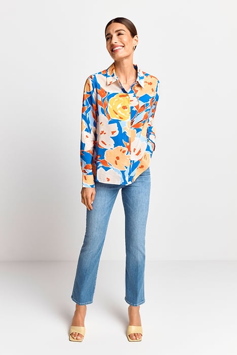 PRINTED BLOUSE AZZURE BLUE 2