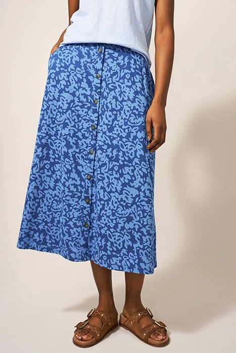 MORA JERSEY MIDI SKIRT BLUE 1