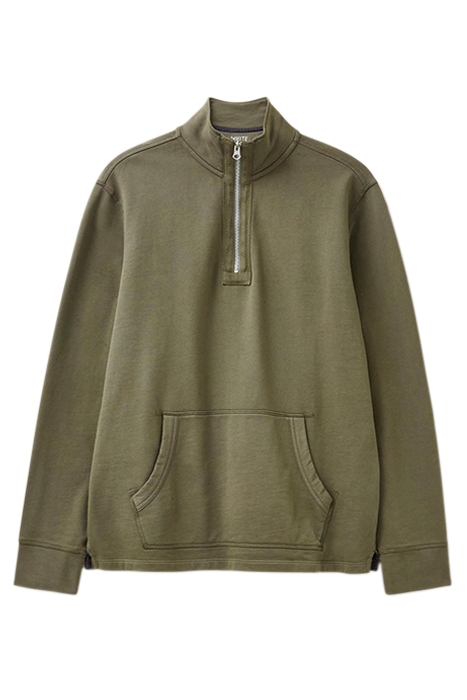 HILTON ZIP NECK KHAKI GREEN 2