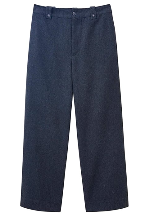 BELLE TWEEDY WIDE LEG TROUSER NAVY 2