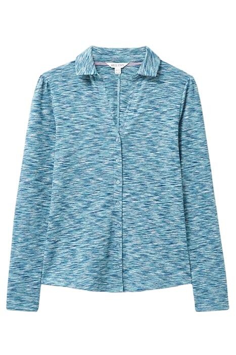 ROSIE RIB JERSEY SHIRT TEAL 2