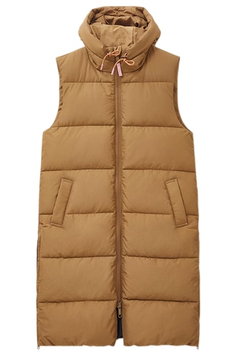 EMBER QUILTED GILET MID TAN 2