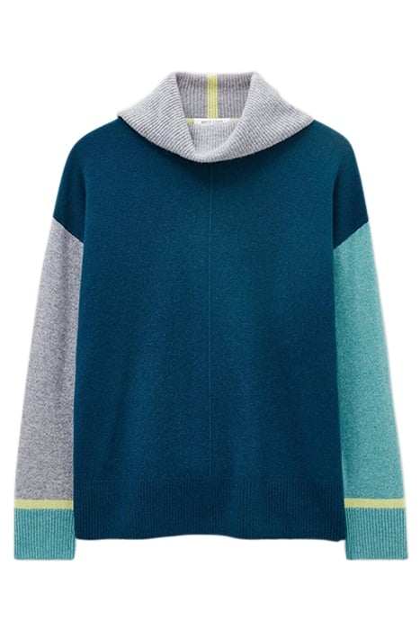 CALLIE H NECK CASHMERE JUMPER NAVY 3