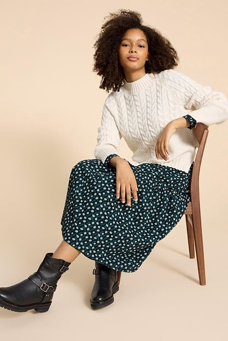 OLIVE JERSEY DRE BLACK PRINTED 4