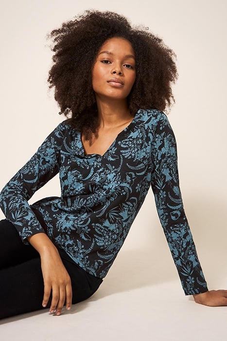 NELLY PRINTED TEE BLUE PRINTED 3