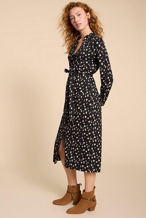 ANNIE JERSEY SHIRT DRE BLACK PRINTED 3