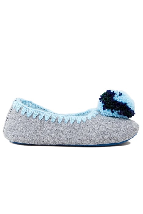 POM FELT BALLET SLIPPER MID GREY 1