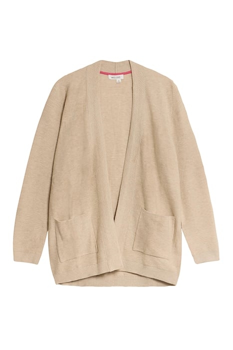 CARLA LONGLINE CARDIGAN LIGHT NATURAL 3