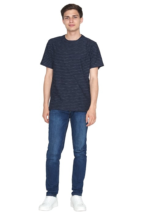 EMILSI REVERSED STRIPE TEE DEEP MARINE 3