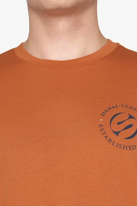 ELIASSI CHEST PRINT TEE + ORANGE SIENNA MELANGE 6