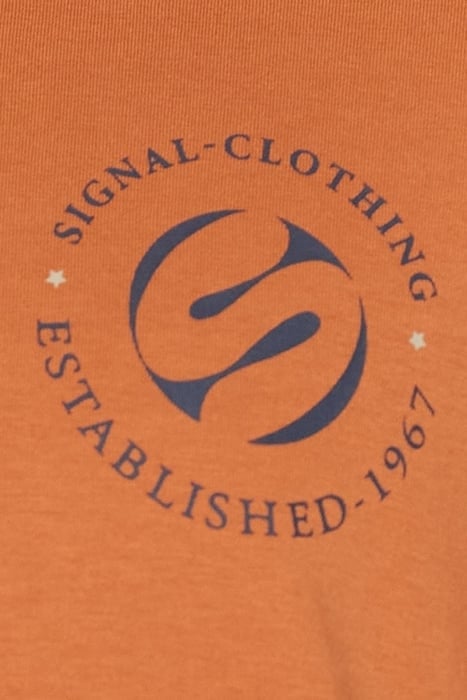 ELIASSI CHEST PRINT TEE + ORANGE SIENNA MELANGE 7