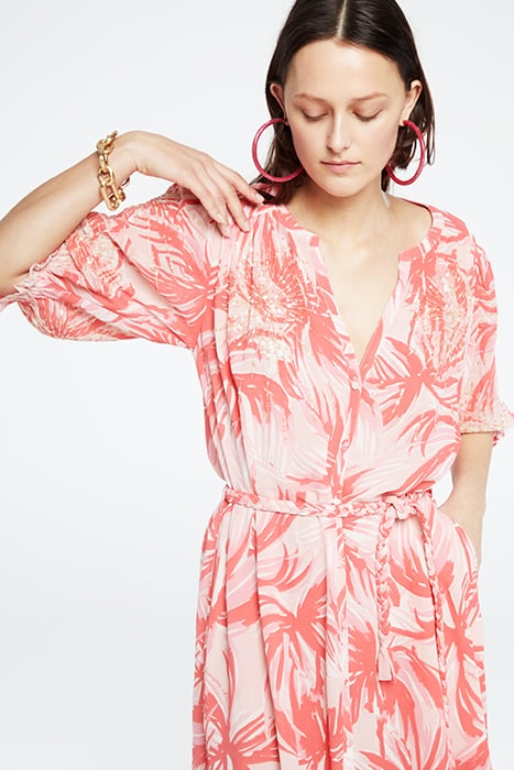 SARDINIA DRESS PINK GRAPEFRUIT/CHAR 6