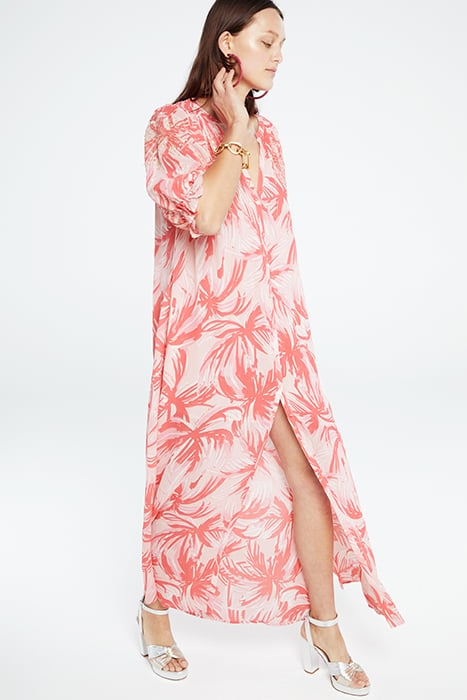 SARDINIA DRESS PINK GRAPEFRUIT/CHAR 5