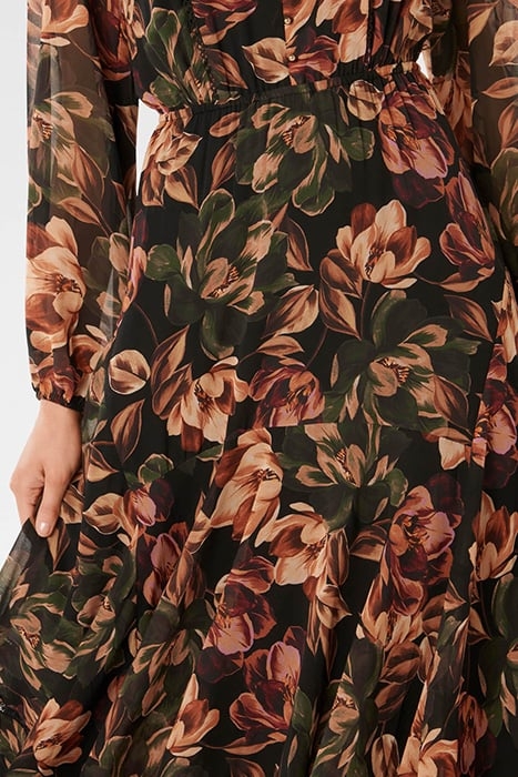 MATIESE BUTTON UP RUFFLE MIDI WRIGHT FLORAL 5