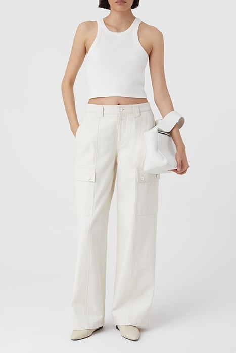 CROPPED TANK TOP T-SHIRTS ECRU 3