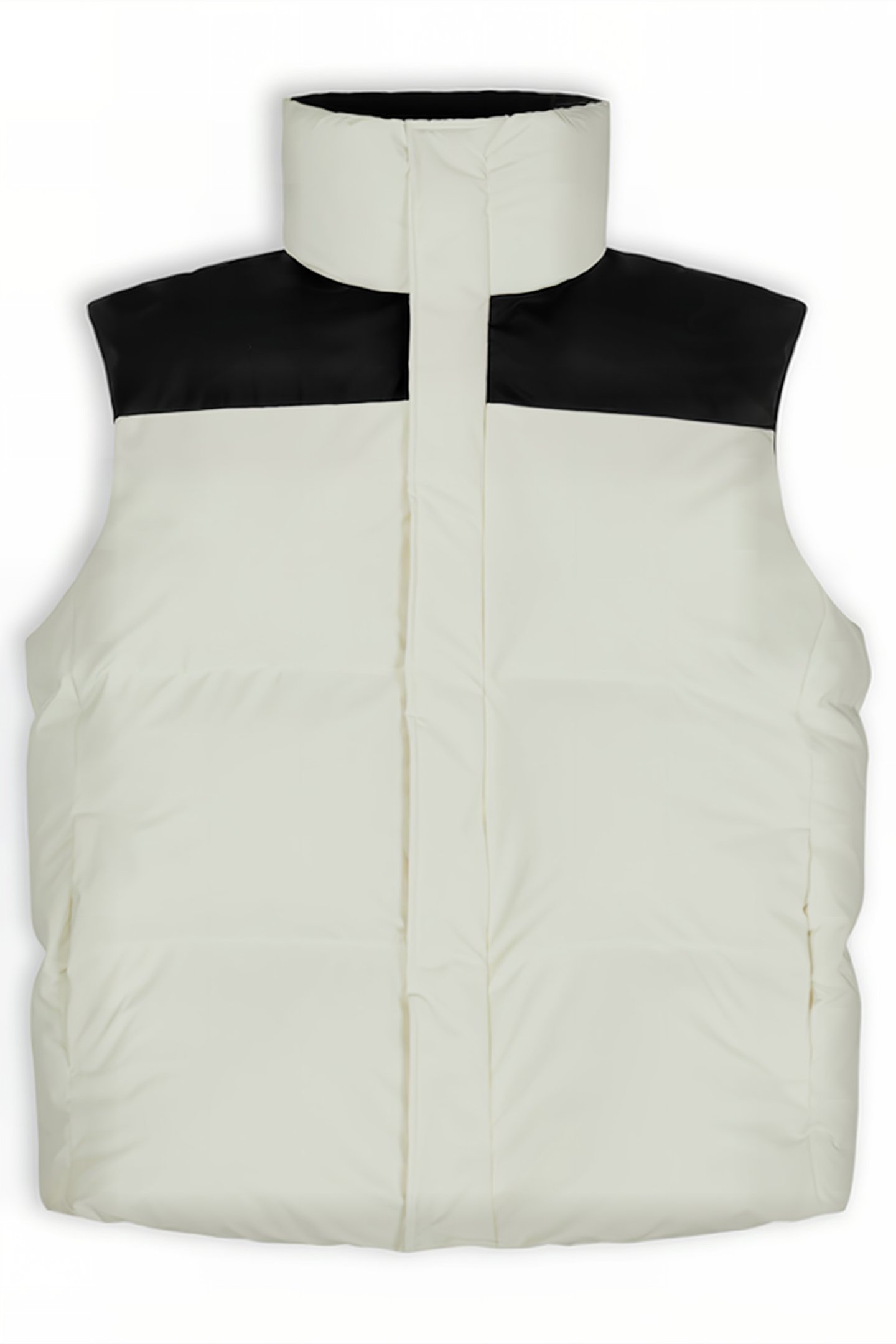 UNISEX BOXY PUFFER VEST PRE BLACK-FOSSIL 1