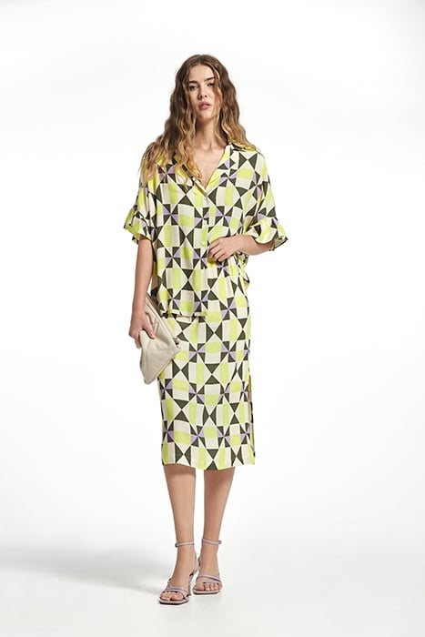 MARROCAIN PRINTED CREPE PERET SKIRT MULTICOLOR 1