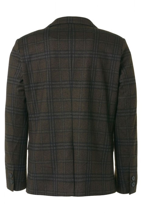 BLAZER JERSEY STRETCH CHECK COFFEE 5
