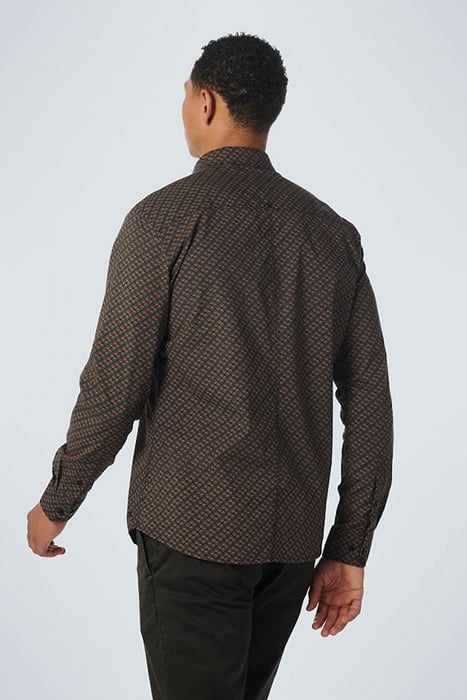 SHIRT STRETCH ALLOVER PRINTED CARAMEL 2