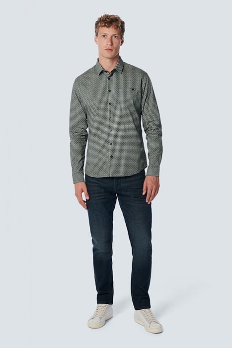 SHIRT STRETCH ALLOVER PRINTED LIGHT SEAGREEN 3