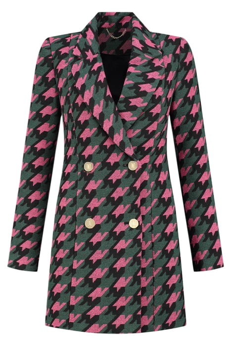 HEATHER DRESS BLACK/RASPBERRY ROSE 2