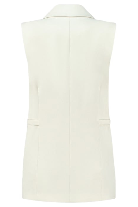 ZAINA SLEEVELESS BLAZER CREAM 3