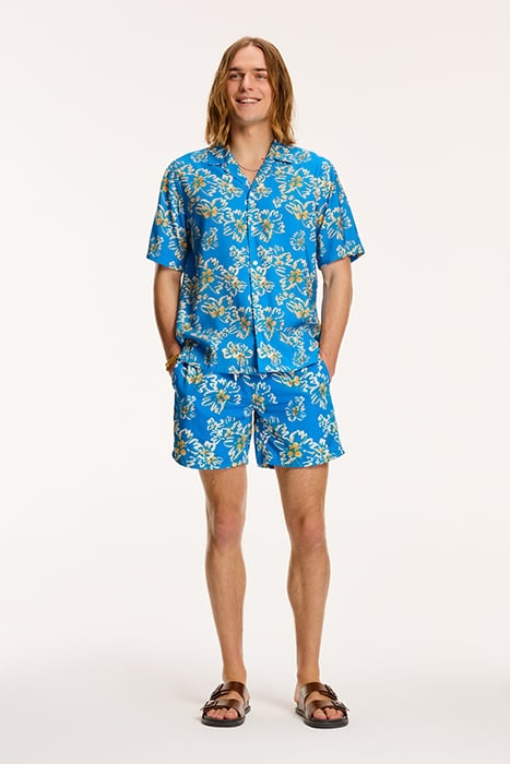 MEN SHORTSLEEVE WASHED FLOWER SKYDIVE BLUE 3