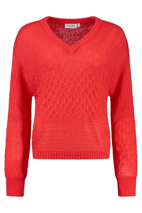 LADIES HAILEY SWEATER SICILIAN RED 4