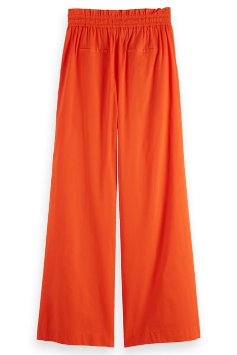 HIGH RISE COTTON VOILE PULL ON PANT CANDY RED 2