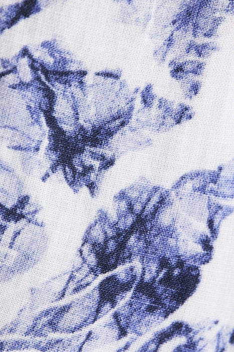 HIGH-RISE LINEN SHORT SHELL BATIK BLUE 8