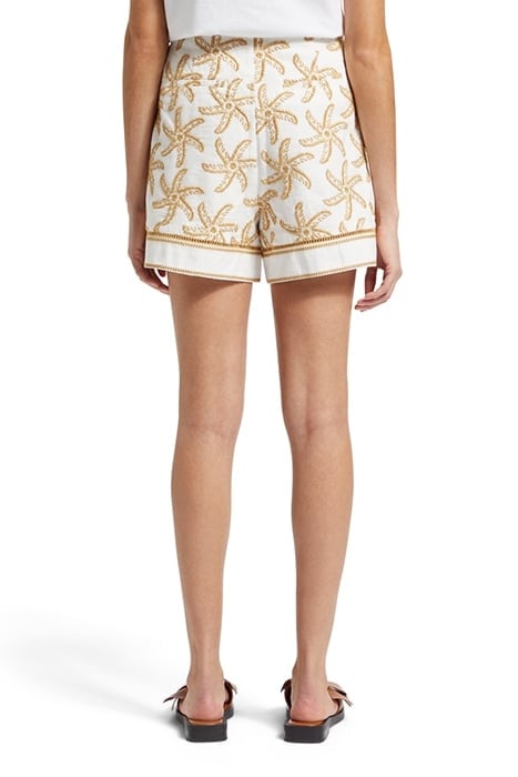 STARFISH EMBROIDERED HIGH-RISE LINEN SHORT STARFISH EMBROIDE 2