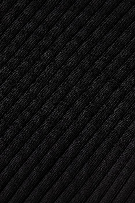 RIB COLLARED KNITTED TEE EVENING BLACK 3