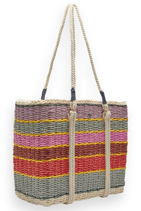 SWIMWEAR COLLECTION - PAPER STRAW SHOPPER BAG SOFT ICE 5
