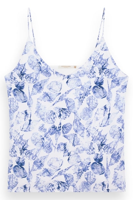 CAMISOLE WOVEN FRONT JERSEY BACK SHELL BATIK BLUE 1
