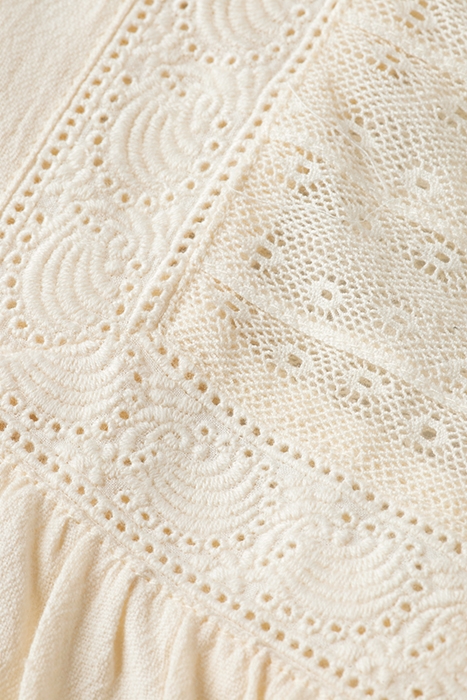 SHORT DRESS WITH EYELET DETAIL SOFT ICE 3