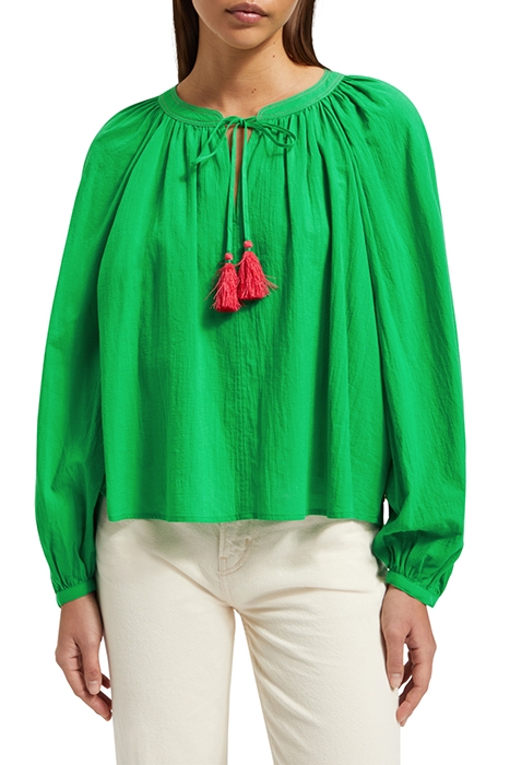 BALLOON SLEEVE TOP SCUBA GREEN 1