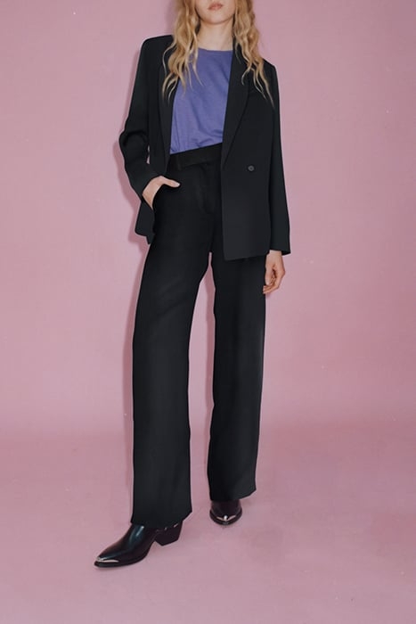 BLACK DANDY FLOWING TROUSERS 5