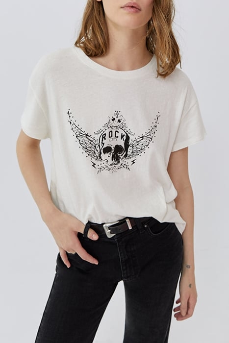 OFF-WHITE WINGED SKULL IMAGE T-SHIRT 1