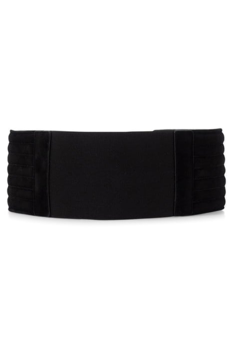 BLACK SUEDE WIDE DRESS BELT 3
