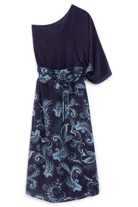 IKKS X GIGEEZ BLUE PAISLEY MOTIF ASYMMETRIC DRESS 3