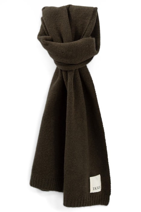 KHAKI KNIT BEANIE AND SCARF SET 2